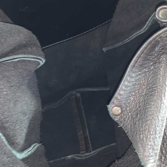 DEAN Authentic Black Leather Tote Shoulder Bag - Picture 14 of 16